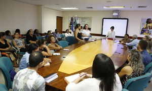 A oficina foi realizada na sede da Seduc e abordou temas sensíveis do cotidiano escolar 