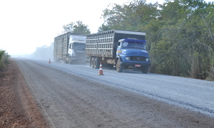 Entre o povoado Príncipe e a cidade de Conceição do Tocantins os trabalhos de reconstrução da malha viária estão bem adiantados