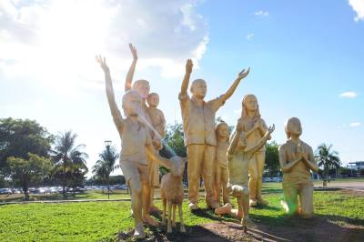 Monumento Súplica dos Pioneiros homenageia os primeiros moradores da Capital
