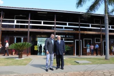 Governador ao lado de Eduardo participam da reabertura do Museu Histórico do Tocantins, no Palacinho.