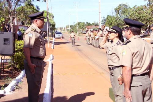 Na presença do comandante-geral da PM, coronel Benício, major Patrícia Murussi Leite assume comando no lugar do coronel Abelardo Bezerra.