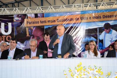 Em solenidade na Escola Estadual Trajano Coelho Neto, em Paraíso, o Governador anunciou investimento de R$ 55 milhões para os próximos quatro anos