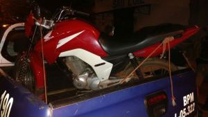 Mais uma moto recuperada por militares do 2º BPM.