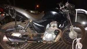 Moto recuperada pela PM.