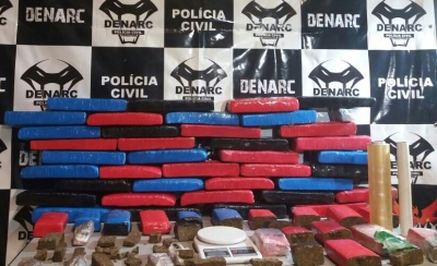 50kg de drogas são apreendidos pela DENARC em Palmas 