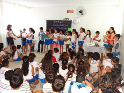 Participaram da culminância cerca de 130 alunos do 4º e 5º ano do ensino fundamental Participaram da culminância cerca de 130 alunos do 4º e 5º ano do ensino fundamental