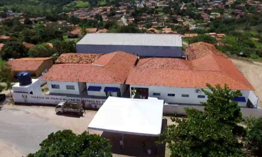 Imagem aérea das instalações do Colégio Militar de Arraias inaugurado pelo governador Marcelo Miranda no ano passado 
