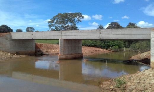 Ponte sobre o córrego Água Fria, próximo ao setor São José em Gurupi, é uma das pontes do PDRIS Vicinais 