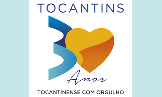 O Selo dos 30 anos do Tocantins é uma referência às riquezas hídricas do Estado, ao potencial produtivo de suas terras férteis e das riquezas culturais e ecoturísticas