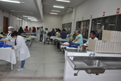 Os pacientes que antes ficavam no corredor do HGP foram remanejados para o novo espaço. Os pacientes que antes ficavam no corredor do HGP foram remanejados para o novo espaço.