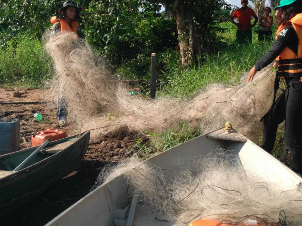 Fiscais do Naturatins recolhem redes às margens de rios
