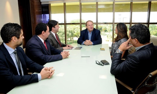 Participaram da audincia, o novo presidente Gedeon Pitaluga, a vice-presidente Janay Garcia e o conselheiro estadual Guilherme Trindade; tambm estavam presentes os secretrios da Casa Civil e da Comunicao