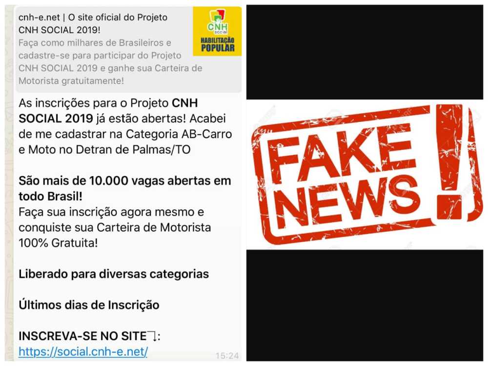 FAKE NEWS: CNH gratuita no Detran/TO - Notícias - DETRAN