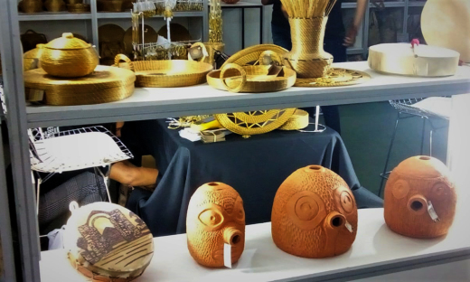 Artesanato do Estado foi representado por peças em capim dourado, cerâmica e outras matérias-primas