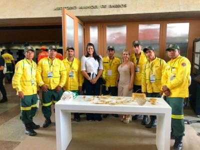 A diretora de Desenvolvimento Sustentável Karynne Sotero e a técnica Iraídes Aparecida acompanhadas da comitiva do Ibama Tocantins no WildFire