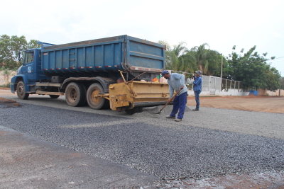 Foto 1.JPG Chegada do asfalto deixa morados do Setor Taquari confiantes no futuro