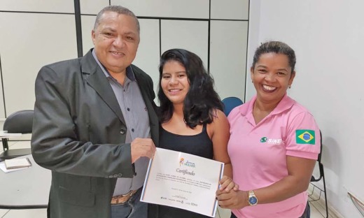 Aluna Sandy Gomes já está praticando o que aprendeu no curso