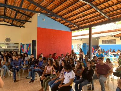 O ciclo de palestras promovido pela Seciju contou com a participação de cerca de 850 estudantes de três escolas estaduais O ciclo de palestras promovido pela Seciju contou com a participação de cerca de 850 estudantes de três escolas estaduais.