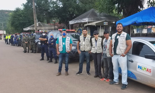Bairros e setores de norte a sul de Palmas foram percorridos pelas Forças de Segurança e dezenas de pessoas orientadas na prevenção à Covid-19