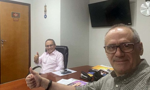 Em reunião na Secretaria de Estado da Saúde (SES), o titular da pasta, Dr. Edgar Tolini, recebeu o diretor de Relações Institucionais da Energisa, Alan Kardec Moreira 