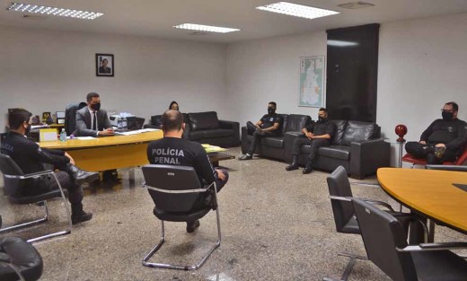 Durante a reunião, foi discutido sobre a PEC da Polícia Penal