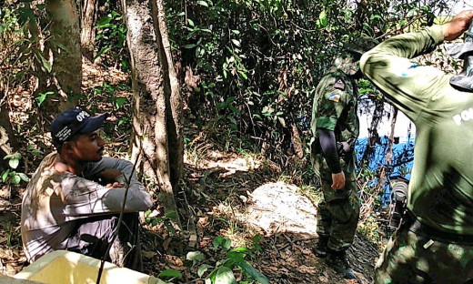Fiscalização também fez abordagem em acampamentos no interior do Parque Estadual do Cantão