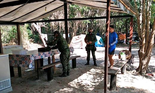 Equipes do Naturatins e Polícia Militar Ambiental estiveram no acampamento e orientaram ocupantes a deixar o local