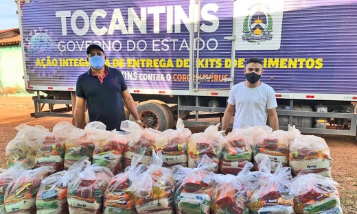 Nesta quinta-feira, 23, foram entregues 100 cestas para Associação dos Conselheiros do Projeto de Assentamento Juarina