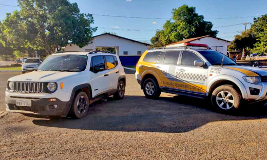 Veículo clone apreendido por equipe do BPMRED durante fiscalização em Palmas