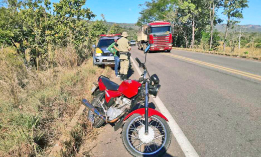 Veículo recuperado por equipe do BPMRED na Rodovia TO-010 em Palmas