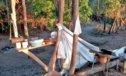 Fiscais flagraram acampamento ilegal no interior do Parque