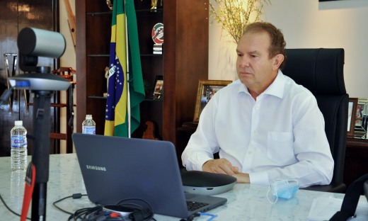 Governador Mauro Carlesse destacou desenvolvimento com sustentabilidade em videoconferência com governadores dos estados-membros do Consórcio da Amazônia Legal
