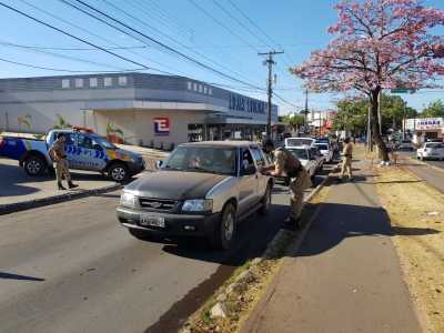 Operação Conscientização sobre os Ciclistas.