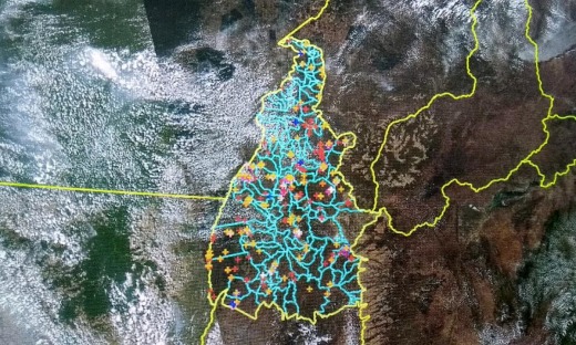 Panorama de imagem espacial analisada no Cimdea