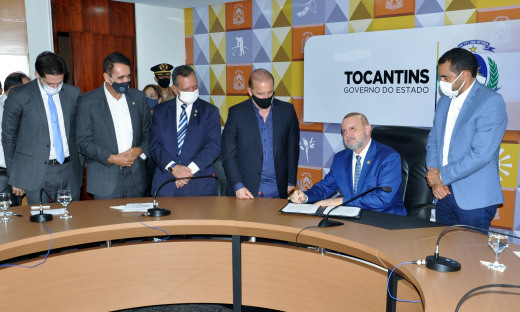 Governador Mauro Carlesse, ministro Onyx Lorenzoni e vice-governador Wanderlei Barbosa destacaram benefícios do programa para o Tocantins Governador Mauro Carlesse, ministro Onyx Lorenzoni e vice-governador Wanderlei Barbosa destacaram benefícios do programa para o Tocantins