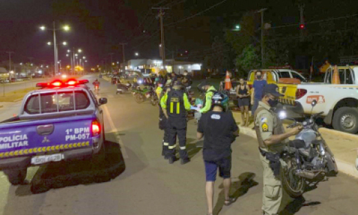 Bloqueio realizado em Palmas