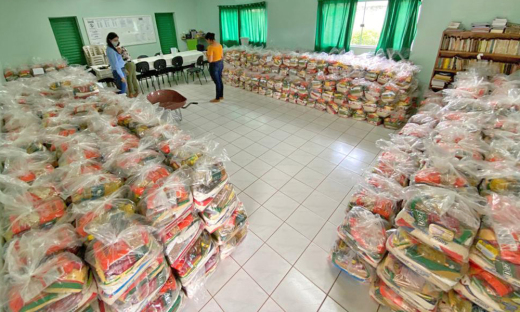 A nova etapa da ação emergencial de entrega dos kits de alimentos teve início nesta semana, na região sul do Estado