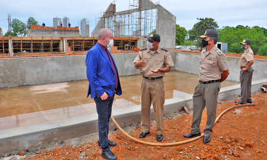 Governador vistoriou obras do Centro Olímpico no Comando Geral da Polícia Militar do Tocantins