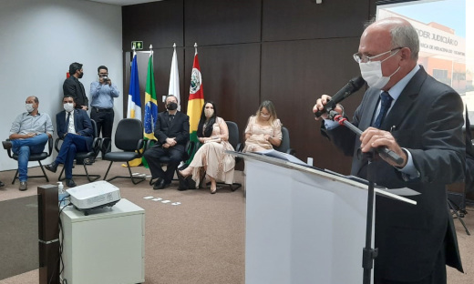 Desembargador Helvécio Maia destacou que a inauguração do Fórum foi histórica, porque é a casa da justiça e que o local segue padrões modernos para melhor atender a população de Miracema