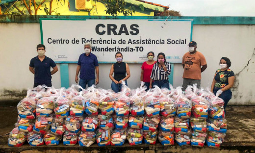 Com as cestas entregues pelo Governo do Tocantins, o Cras de Wanderlândia já atendeu mais de mil famílias na região