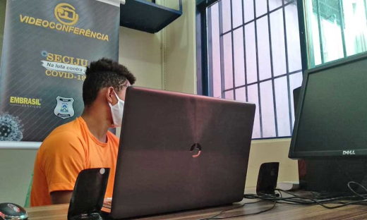 Audiências foram realizadas de forma virtual para preservar a saúde dos custodiados