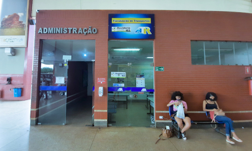Ponto de atendimento da ATR no terminal rodoviário de Palmas