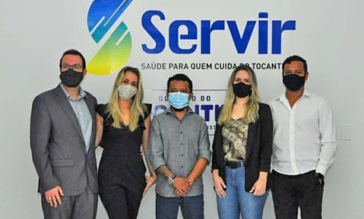 Secretário Executivo, Ineijaim Siqueira e servidores da Diretoria do Servir participaram da inauguração