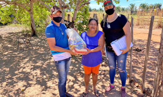 Famílias de assentamentos rurais foram beneficiadas com cestasde alimentos entregues pelo Governo do Tocantins
