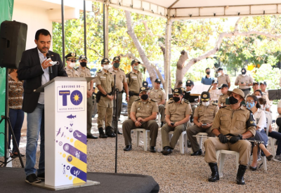 Vice-governador Wanderlei Barbosa prestigiou troca de comando do BPMRED 