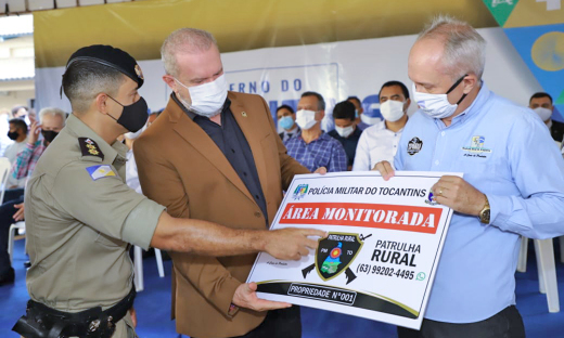 O governador Mauro Carlesse destacou que o meio rural ganhou um apoio de qualidade com o 1º Curso de Policiamento Ostensivo Rural do Tocantins