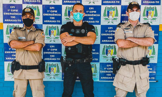 Testagem em Arraias foi possível graças a parceria com a 1° Companhia Polícia Militar   