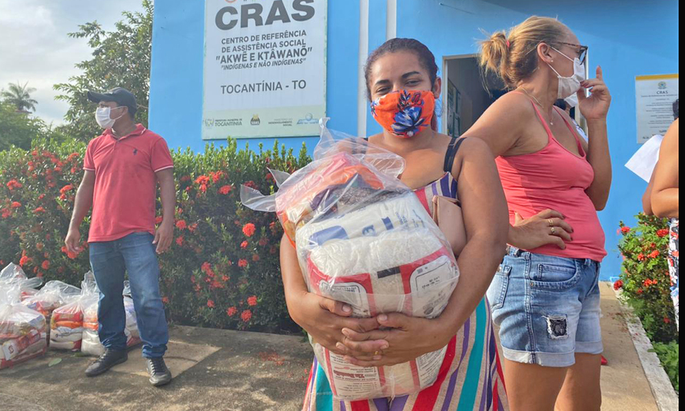 Esta semana, 22 municípios são atendidos pelo Governo do Tocantins com a entrega de 56 toneladas de kits de alimentos - Matheus Macedo/Governo do Tocantins